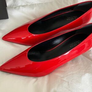 Via Spiga red patent leather heels pumps size 37/7